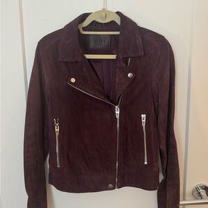 Blank NYC Deep Burgundy Suede Jacket
